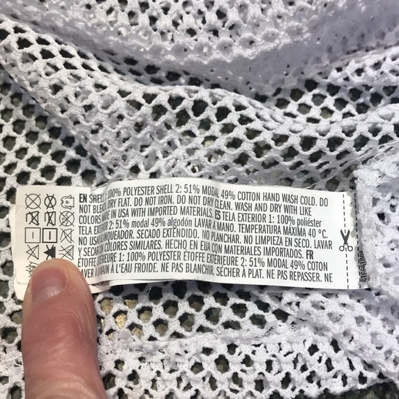 Forever 21 size S white mesh short sleeve shirt with solid front panel MAJOR - Picture 7 of 8